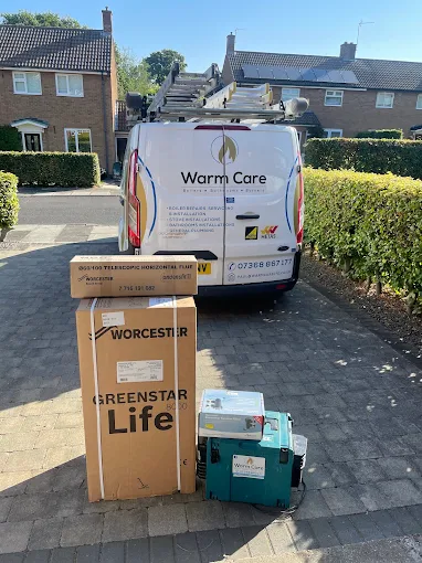 Warm Care van with a new Worcester Greenstar Life boiler